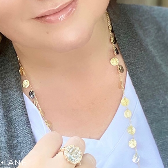 Park Lane Gatsby Ring Gold 🆕 Handset Austrian Crystals Size 8 - Picture 4 of 10